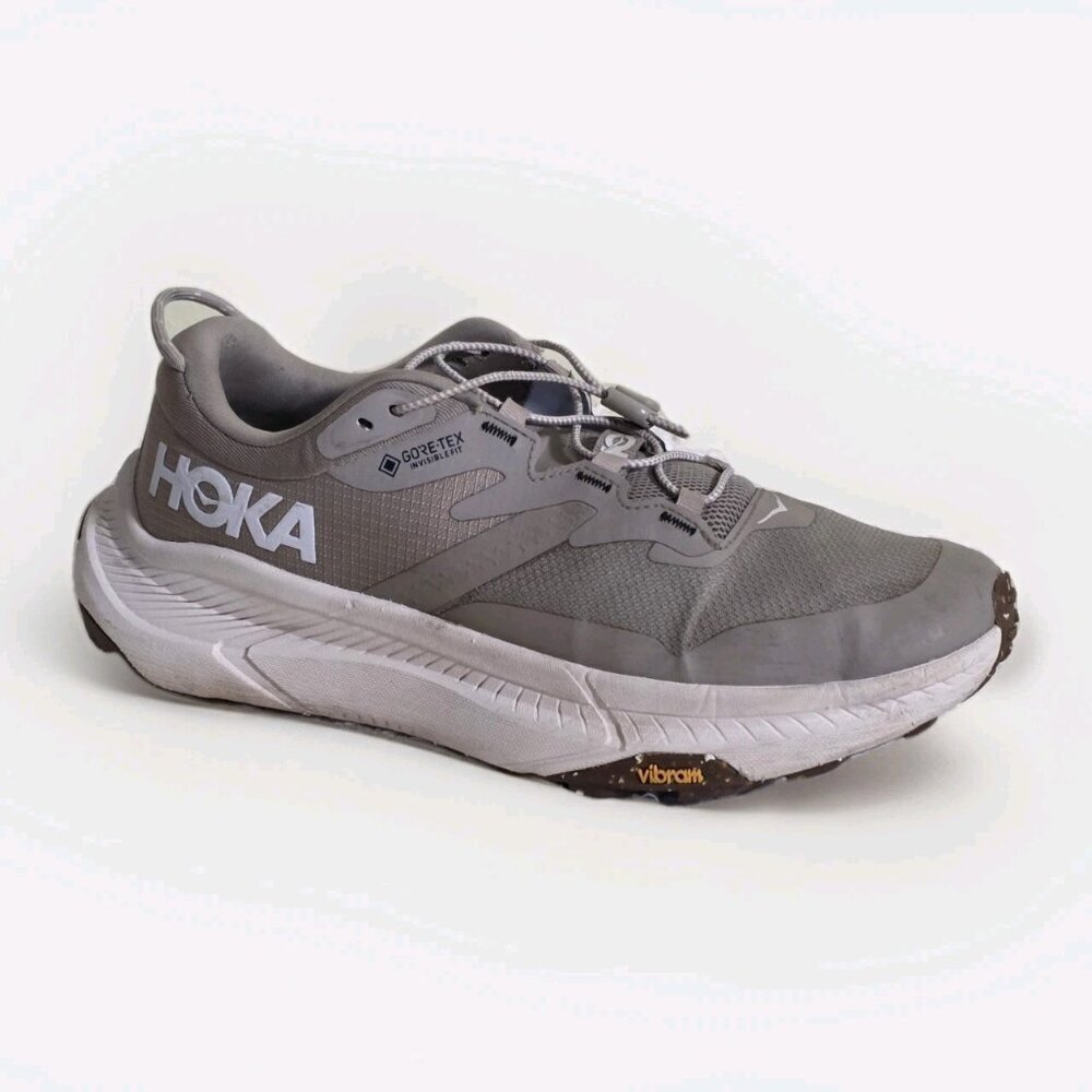 Hoka Transport Commuter Shoes Womens 9B Beige Vibram Gore Tex Cordura 1133958F